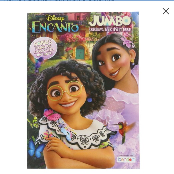 Disney Other - Disney Encanto Jumbo Coloring & Activity Book - Purple and Pink